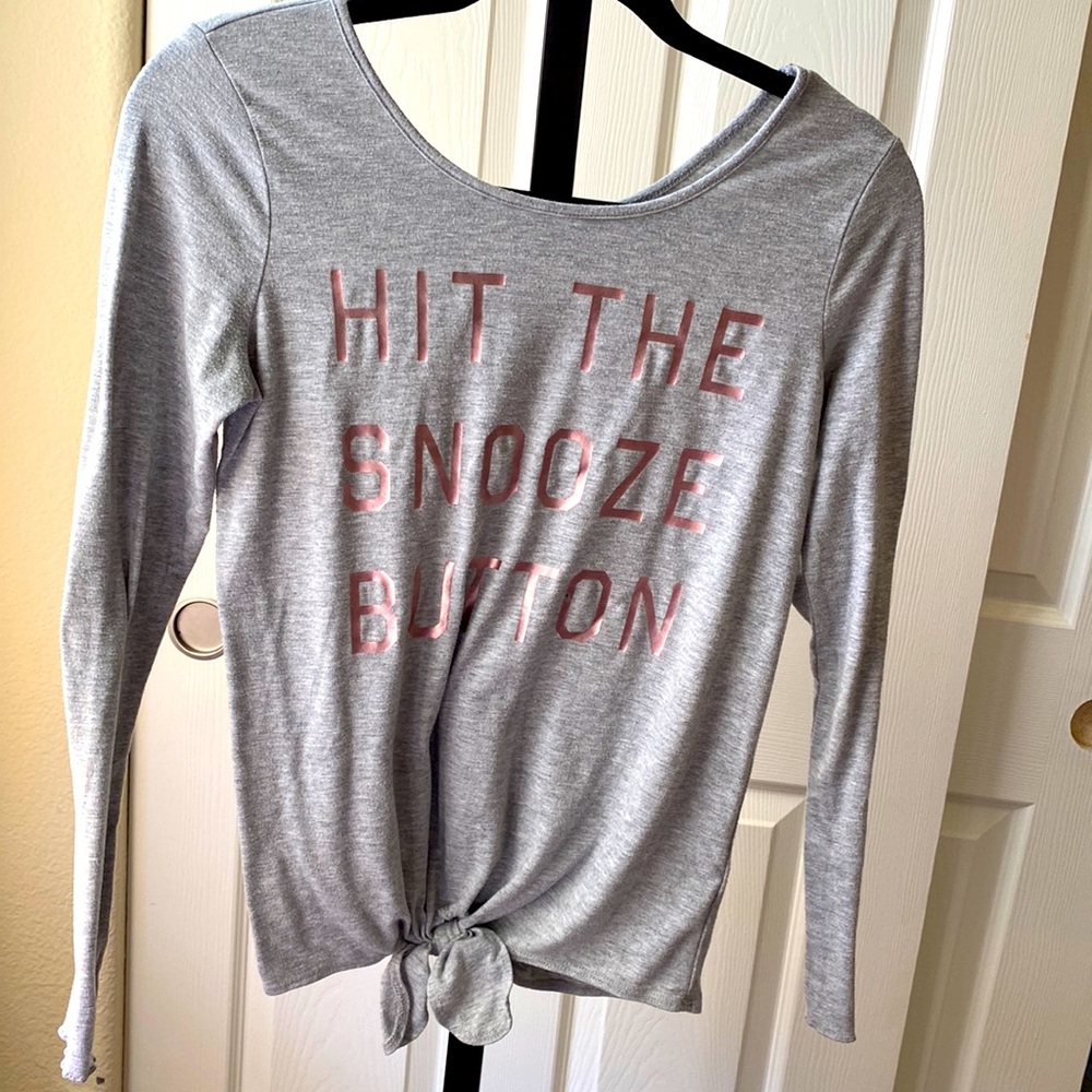 “HIT THE SNOOZE BUTTON” long sleeve shirt